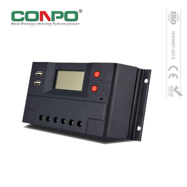 20A, 12V/24V Auto., PWM, 2*USB, LCD CK series Solar Charge Controller/Regulator