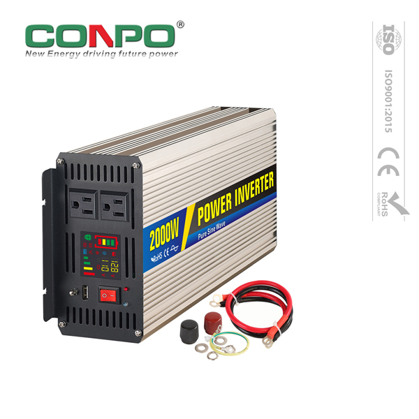 2000W, DC12V or 24V, AC 220V, DC-AC Pure Sine Wave Inverter