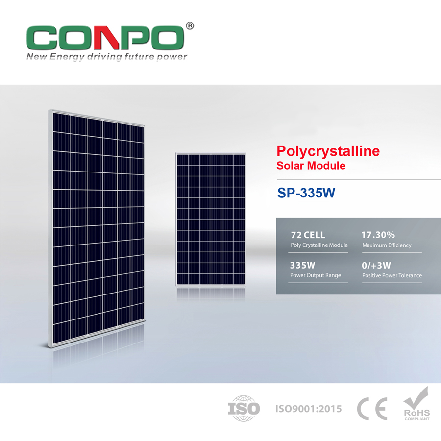 335W, 72Cell, Polycrystalline Solar Panel, PV Module